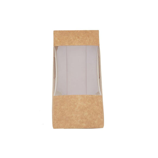 Free Plastik FPD1020 Paper Single Sandwich Wedge Box With Window 250pcs, 12.5 X 5.5 X 17.5 cm - HorecaStore