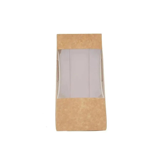 Free Plastik FPD1020 Paper Single Sandwich Wedge Box With Window 250pcs, 12.5 X 5.5 X 17.5 cm