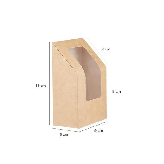 Free Plastik FPD1022 Paper Half Wrap Box With Window 250pcs, 14 X 9 X 5 cm