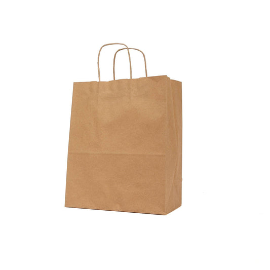 Free Plastik FPD1027 Large Paper Bag With Handles 100pcs, 34 X 18 X 33.5 cm - HorecaStore