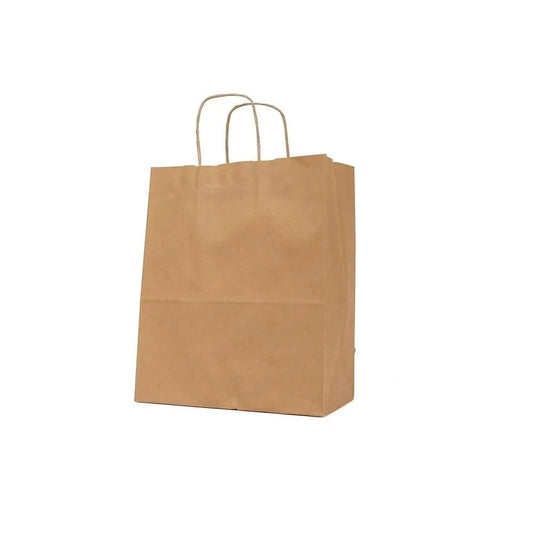 Free Plastik FPD1027 Large Paper Bag With Handles 100pcs, 34 X 18 X 33.5 cm