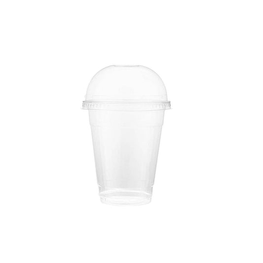 Free Plastik FPD1030 12 oz Clear Beverage Cup With Dome Lid 500pcs, Ø9 X H 11 cm - HorecaStore