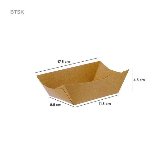 Free Plastik FPD1038 Paper Boat Tray Small 700pcs, 17.5 X 8.5 X 4.5 cm