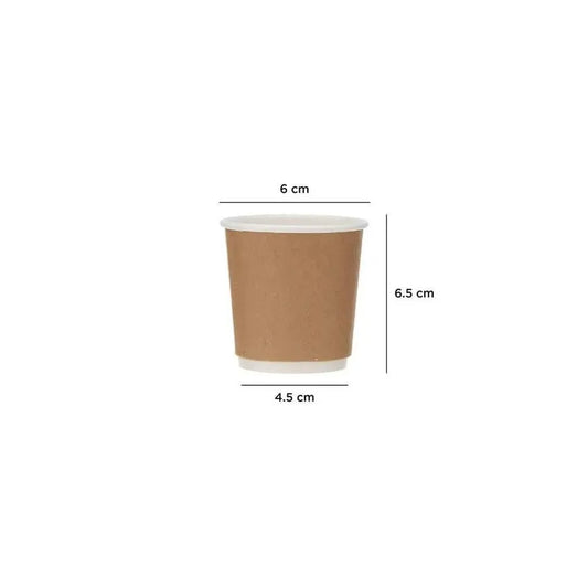 Free Plastik FPD1039 4 oz Double Wall Paper Cup 1000pcs, Ø6 X H6.5 cm