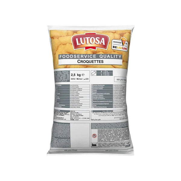 Lutosa Frozen Potato Croquette 4 x 2.5 Kgs   HorecaStore