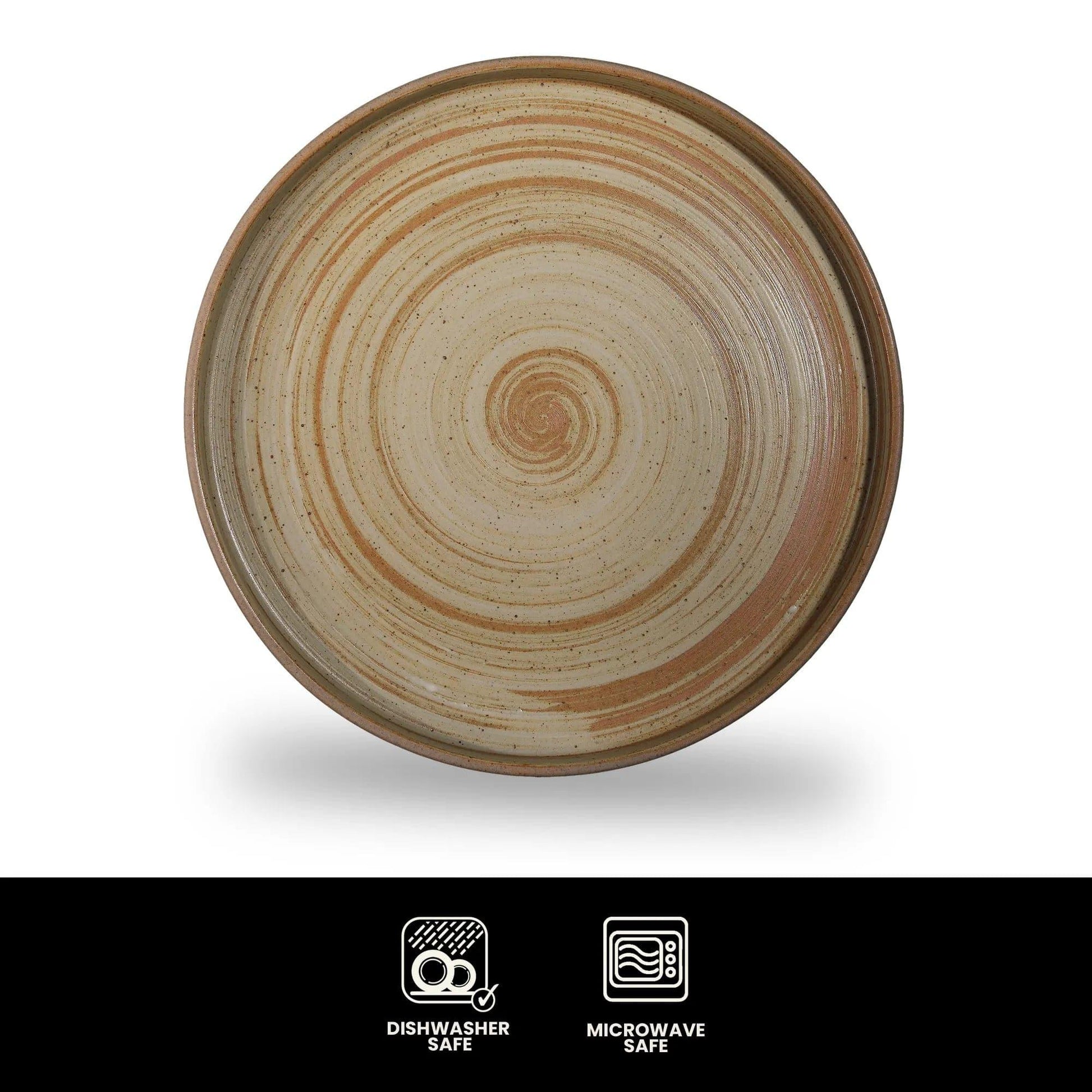 Furtino England Desert 10"/25cm Round Porcelain Walled Plate 4/Case