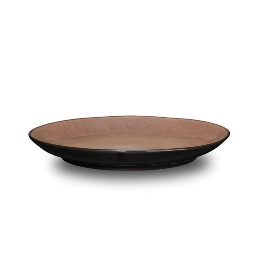 Furtino England Festive 8.5"/22cm Almond Stoneware Round Coupe Plate - HorecaStore