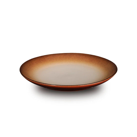 Furtino England Festive 8.5"/22cm Honey Stoneware Round Coupe Plate - HorecaStore