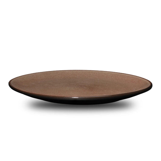 Furtino England Festive 10.5"/27cm Almond Stoneware Round Coupe Plate - HorecaStore