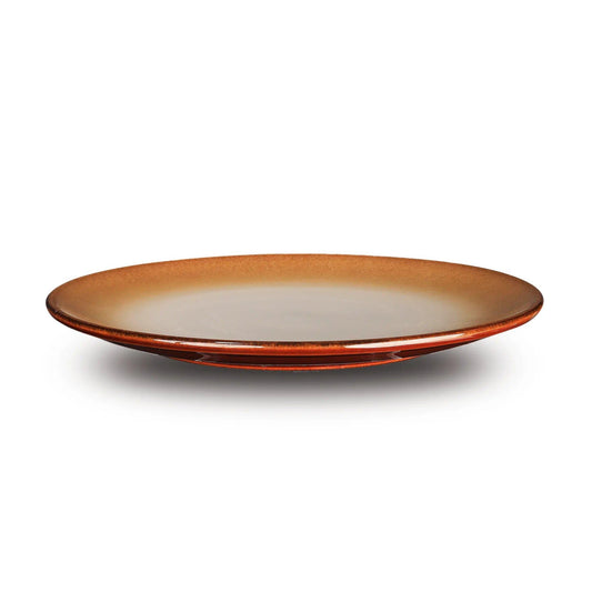Furtino England Festive 10.5"/27cm Honey Stoneware Round Coupe Plate - HorecaStore