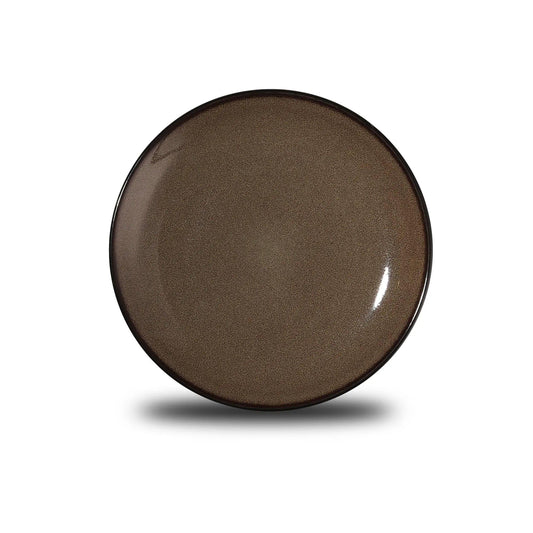 Furtino England Festive 6.5"/17cm Almond Stoneware Round Coupe Plate - HorecaStore