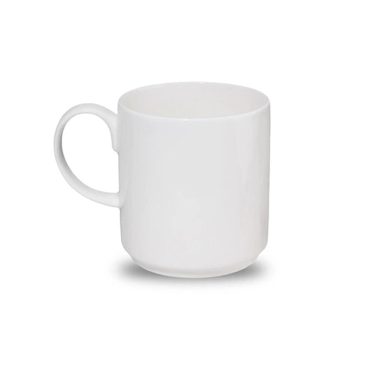 Furtino England Finesse 10oz/30cl White Stackable Porcelain Mug - HorecaStore