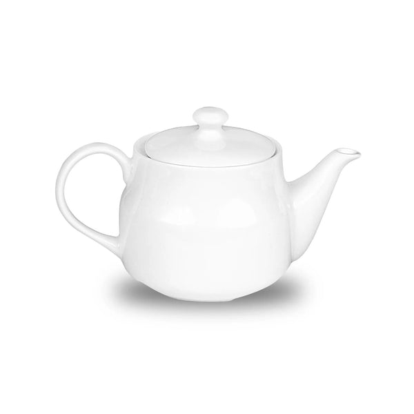 Furtino England Finesse 13.5oz/40cl White Round Porcelain Coffee Pot - HorecaStore