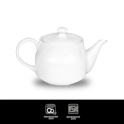 Furtino England Finesse 13.5oz/40cl White Round Porcelain Coffee Pot