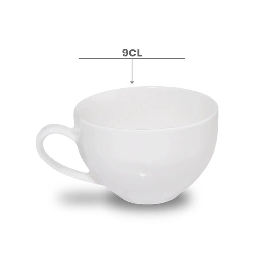 Furtino England Finesse 3oz/9cl White Round Porcelain Espresso Cup - HorecaStore