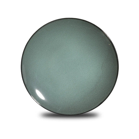 Furtino England Impression Sage Green 28cm/11" Porcelain Round Coupe Plate - HorecaStore