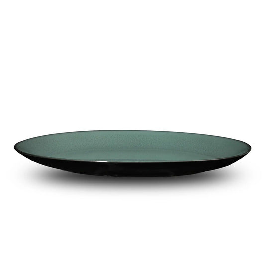 Furtino England Impression Sage Green 31cm/12" Porcelain Coupe Oval Platter - HorecaStore