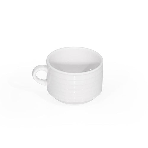 Furtino England Row 10cl/3.5oz White Porcelain Espresso Cup Staking
