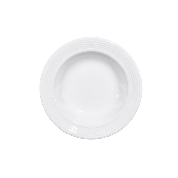 Furtino England Row 23cm/9'' White Porcelain Deep Plate - HorecaStore