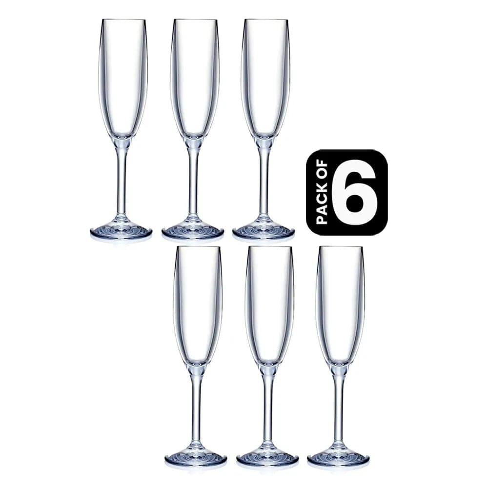 Furtino Polycarbonate Champagne Glass, 16.9 cl, Pack of 6 - HorecaStore