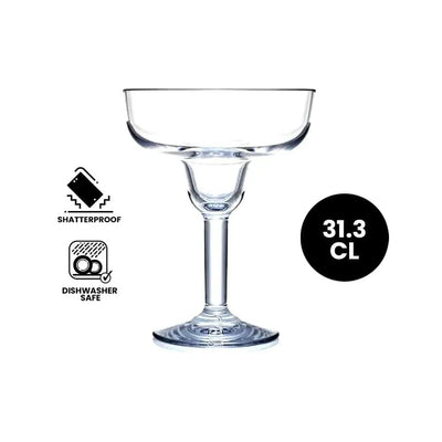 Furtino Polycarbonate Margarita Glass, 31.3 cl, Pack of 6 - HorecaStore