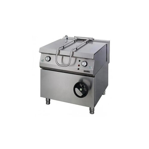 Gas Tilting Bratt Pan 80 L, L 80 x W 90 x H 85 cm, High Thermic Conduction, High Corrosion Resistant, Manual Tilting, Stainless Steel Finish