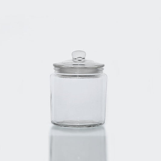 Glass Storage Container 0.9 L, BPA-Free, Non-toxic. Wide opening, Clear - HorecaStore