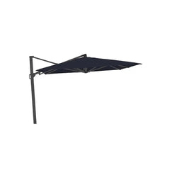 Gymkhana Barcelona Outdoor Side Pole Umbrella without Base, Anthracite/Dark Blue, 400x300x267 cm