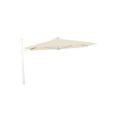 Gymkhana Barcelona Outdoor Side Pole Umbrella without Base, White/Beige, 400x300x267 cm