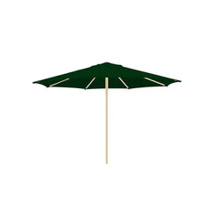 Gymkhana Malaga Outdoor Centre Pole Umbrella without Base, Wood Print/Dark Green, 300x257.8 cm