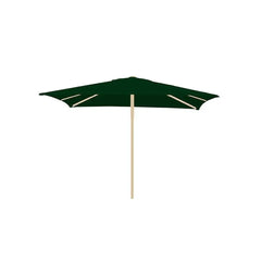 Gymkhana Palma Outdoor Centre Pole Umbrella without Base, Wood Print/Dark Green, 300x300x273 cm