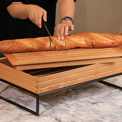 Hallo Bread Cutting Board Beech Wood, L 53 x W 32.5 x H 4.3cm, Color Walnut