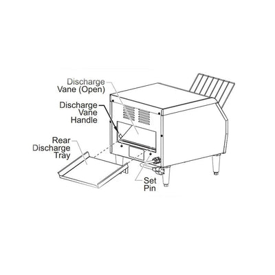 Hatco Corp Toast-Max Conveyer Toaster 1900-2300 W, 37 X 43 X 38.7 cm