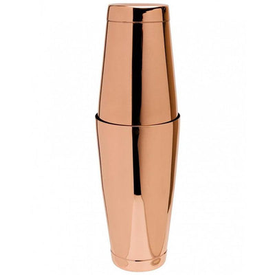 THS BAH1024 Mirror Finish Copper Plated Boston bar Shaker 2-Pieces, 60cl/80cl