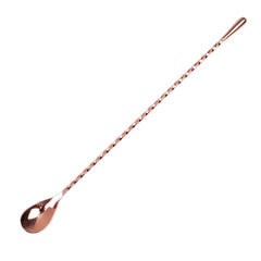 THS BAH1052 Copper Plated Teardrop Bar Spoon 11 Inches