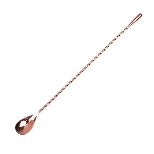 THS BAH1052 Copper Plated Teardrop Bar Spoon 11 Inches