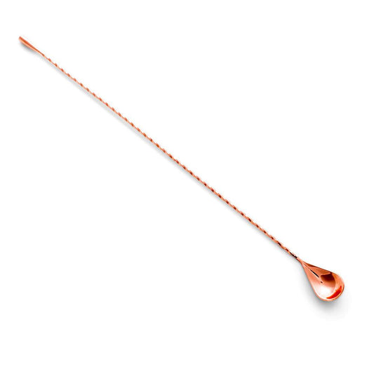 THS BAH1055 Copper Plated Teardrop Bar Spoon 18 Inches - HorecaStore