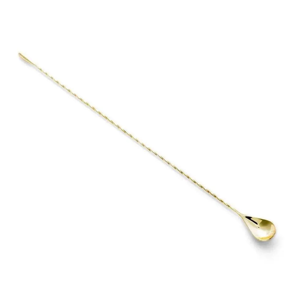 THS BAH1056 Gold Plated Teardrop Bar Spoon 18 Inches