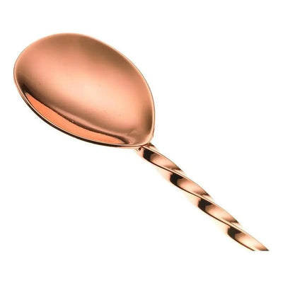 THS BAH1058 Copper Plated Bar Spoon With Muddler 11 Inches