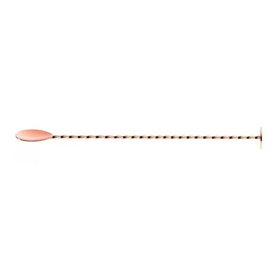 THS BAH1058 Copper Plated Bar Spoon With Muddler 11 Inches