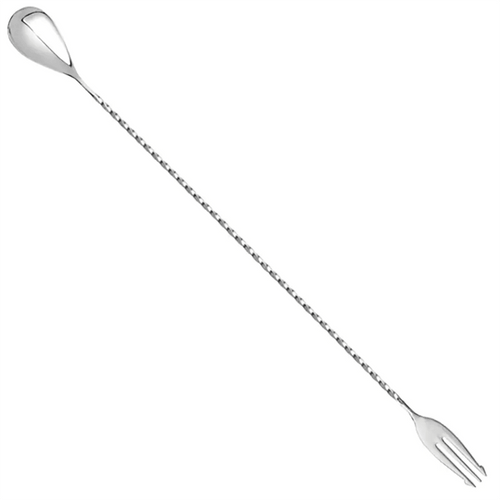 THS BAH1066 Stainless Steel Bar Spoon With Trident 16 Inches