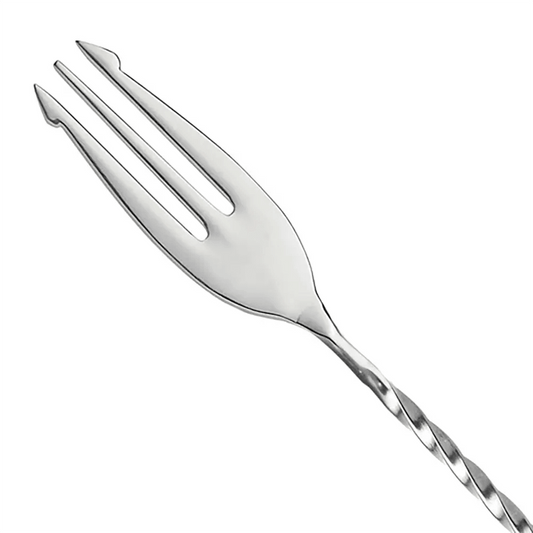 THS BAH1066 Stainless Steel Bar Spoon With Trident 16 Inches - HorecaStore