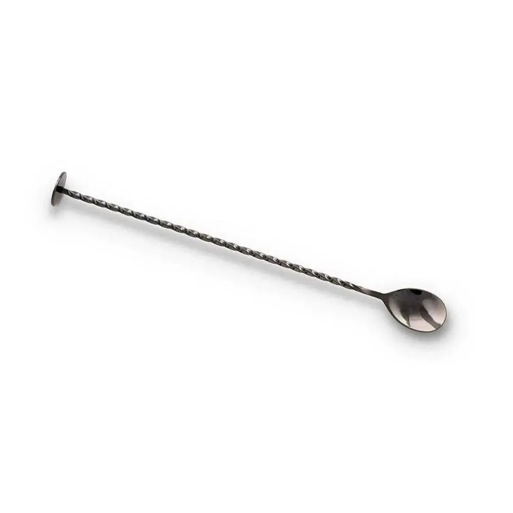 THS BAH1069 Gunmetal Black Plated Bar Spoon With Buddler 11 Inches