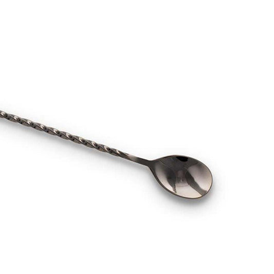 THS BAH1069 Gunmetal Black Plated Bar Spoon With Buddler 11 Inches - HorecaStore