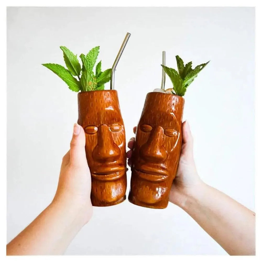 THS BAH1092 Easter Island, Ceramic Tiki Mug 45cl