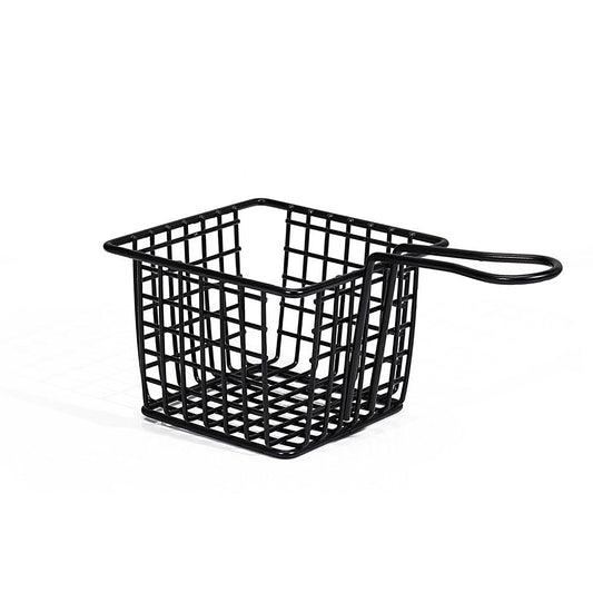 THS Carbon Metal Wire Square Frying Basket Black 18*10*7.5cm - HorecaStore