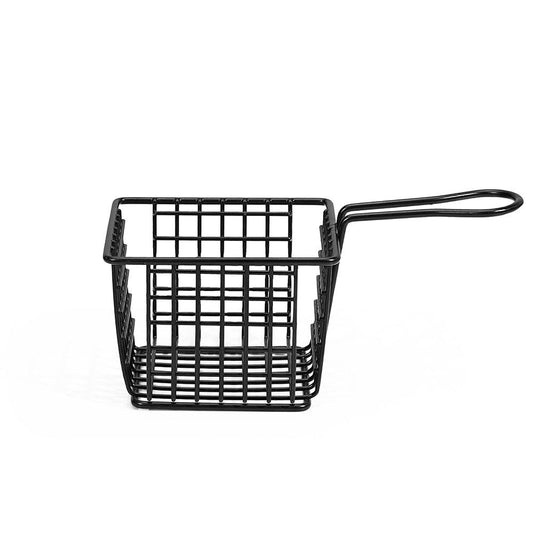 THS Carbon Metal Wire Square Frying Basket Black 18*10*7.5cm - HorecaStore