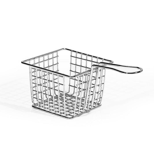 THS Carbon Metal Wire Square Frying Basket Silver 18*10*7.5cm - HorecaStore
