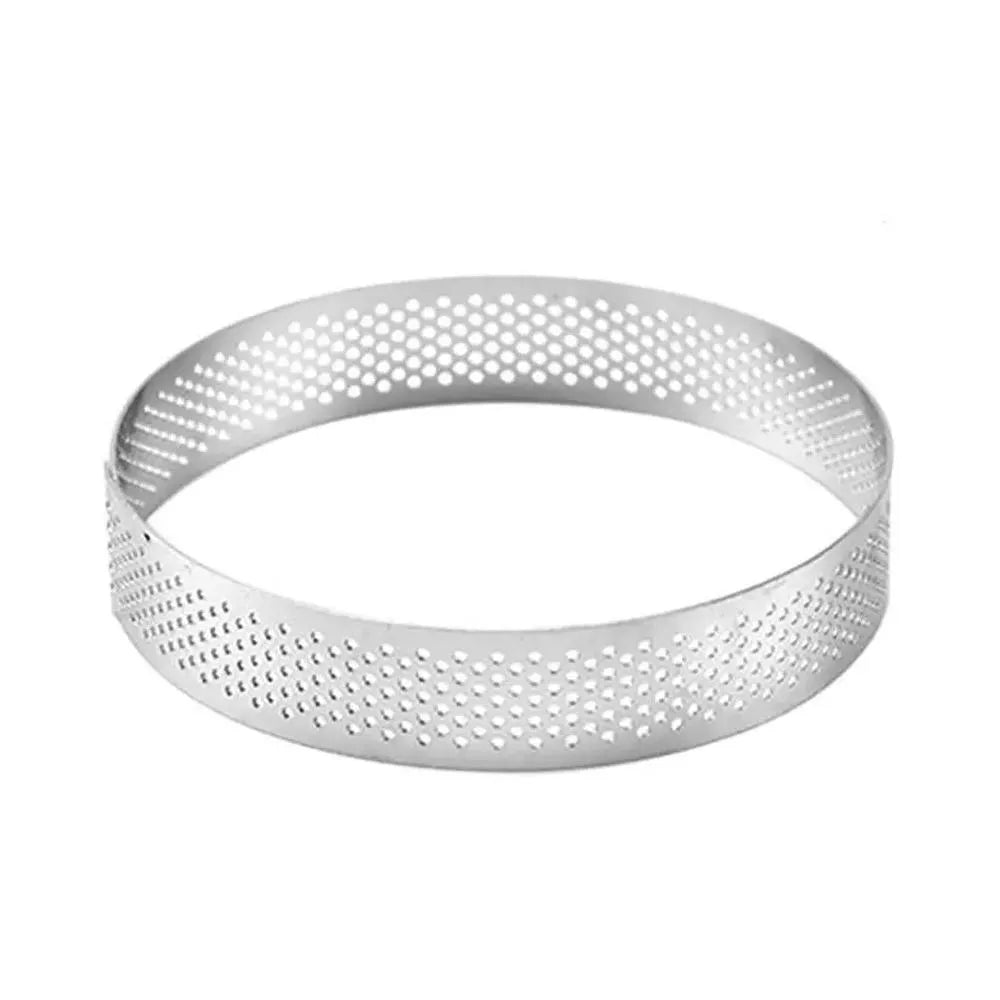 THS Stainless Steel Perforated Tart Round Ring Ø 10CM, H 2CM