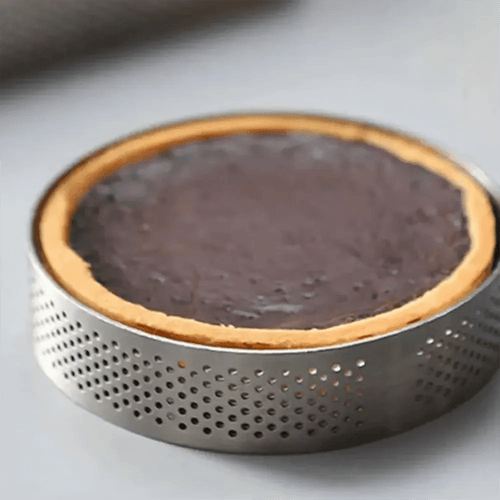 THS Stainless Steel Perforated Tart Round Ring Ø 10CM, H 2CM